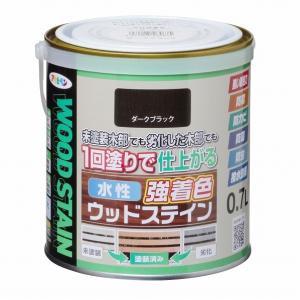 アサヒペン 水溶性強染め付けるウッドステイン0.7L靉靆たる黒いこと【入数:6】