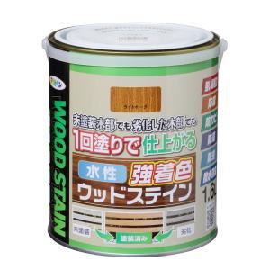 アサヒペン 水溶性強染め付けるウッドステイン1.6Lともし火オーク材【入数:6】