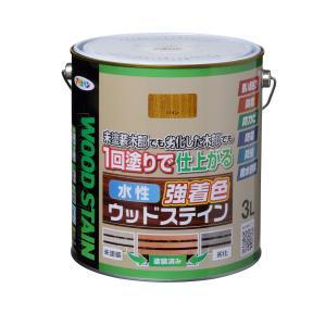アサヒペン 水溶性強染め付けるウッドステイン3Lパイン【入数:4】