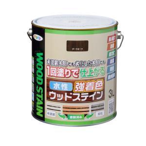 アサヒペン 水溶性強染め付けるウッドステイン3L靉靆たるオーク材【入数:4】