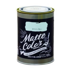 アサヒペン 水溶性多役立つことえの具引っ敷き色つや0.5Lホリゾン青碧【入数:6】