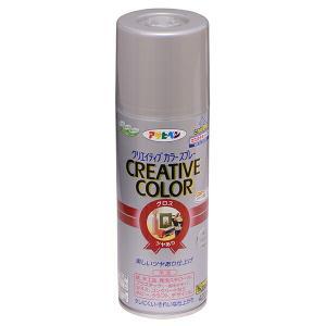 アサヒペン 創造的色合い吹きつける420ML90しろがね色【入数:6】