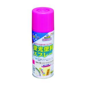 アサヒペン 螢光えの具吹きつける300MLさくら色【入数:6】
