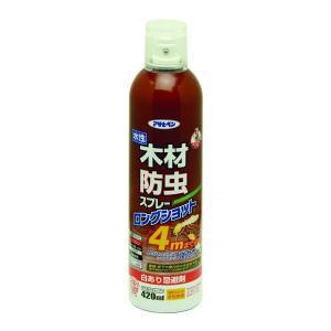 アサヒペン 木材防虫スプレーロングショット420ML透明(クリヤ)【入数:6】|ECJOY!プレミアム店