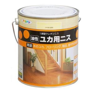 アサヒペン 油性ユカ用ニス1.8Lツヤ有り澄み切った【入数:6】