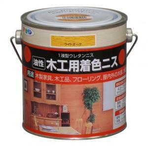 アサヒペン 大工仕事用染め付けるニス0.7Lともし火オーク材【入数:6】