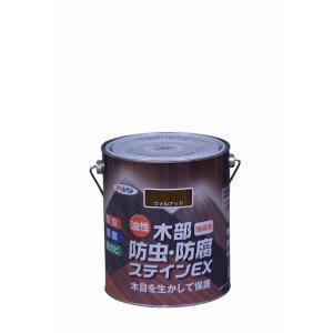 アサヒペン 油性木部殺虫剤・保全ステはたご屋EX1.6Lウォルナット【入数:6】