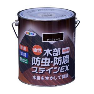 アサヒペン 油性木部殺虫剤・保全ステはたご屋EX1.6Lうす暗いオーク材【入数:6】