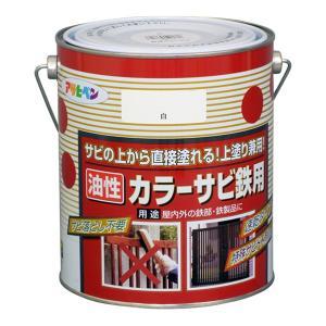アサヒペン 色つやサビ鉄用1.6L白【入数:6】