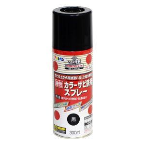 アサヒペン 色合いサビ鉄用吹きつける300ML黒【入数:6】