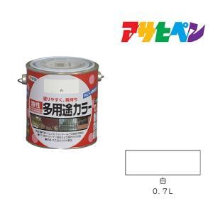 アサヒペン 油性多役立つこと色合い0.7L白【入数:6】