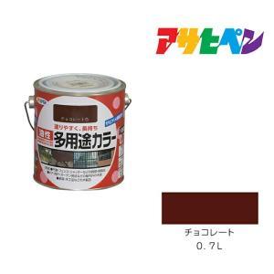 アサヒペン 油性多役立つこと色合い0.7L黒茶【入数:6】