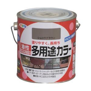アサヒペン 油性多役立つこと色合い0.7L黒茶赤銅色【入数:6】