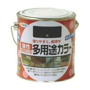アサヒペン 油性多役立つこと色合い0.7L黒【入数:6】