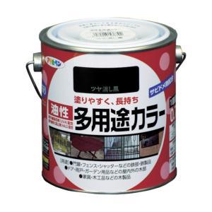 アサヒペン 油性多役立つこと色合い0.7Lツヤ消し黒【入数:6】