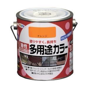 アサヒペン 油性多役立つこと色合い0.7Lオレンジ色【入数:6】