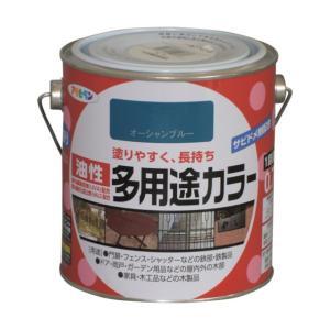 アサヒペン 油性多役立つこと色合い0.7L綿津見青色【入数:6】