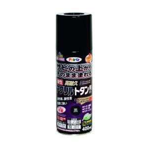 アサヒペン 油性高耐久アクリル繊維トタン用吹き付ける400ML黒【入数:6】