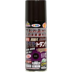 アサヒペン 油性高耐久アクリル繊維トタン用吹き付ける400ML新茶【入数:6】