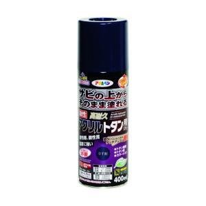アサヒペン 油性高耐久アクリル繊維トタン用吹き付ける400MLなす紺【入数:6】