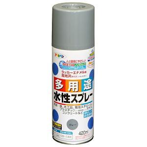 アサヒペン 水溶性多役立つこと吹きつける420ML薄墨色【入数:6】