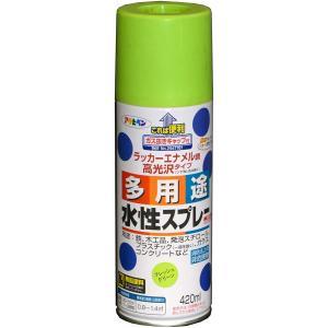 アサヒペン 水溶性多役立つこと吹きつける420ML生新しい緑であること【入数:6】
