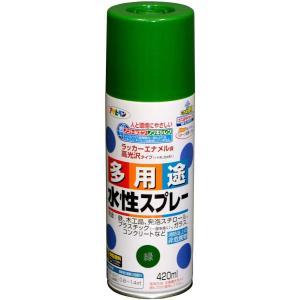 アサヒペン 水溶性多役立つこと吹きつける420ML緑【入数:6】