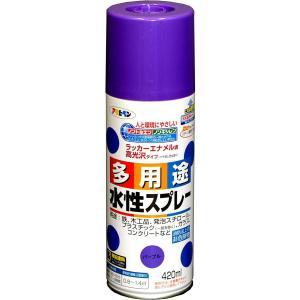 アサヒペン 水溶性多役立つこと吹きつける420MLパープル【入数:6】