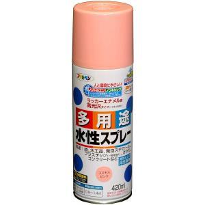 アサヒペン 水溶性多役立つこと吹きつける420ML全ての存在さくら色【入数:6】