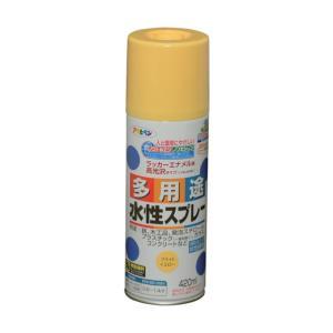 アサヒペン 水溶性多役立つこと吹きつける420MLブライトイエロー【入数:6】