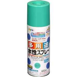 アサヒペン 水溶性多役立つこと吹きつける420ML心地よい緑であること【入数:6】