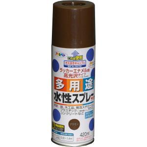アサヒペン 水溶性多役立つこと吹きつける420ML赤銅色【入数:6】