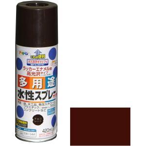 アサヒペン 水溶性多役立つこと吹きつける420ML黒茶色【入数:6】