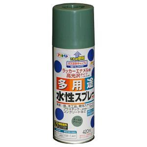 アサヒペン 水溶性多役立つこと吹きつける420ML年寄りの緑であること【入数:6】