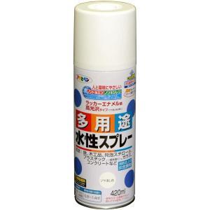 アサヒペン 水溶性多役立つこと吹きつける420MLツヤ消し白【入数:6】