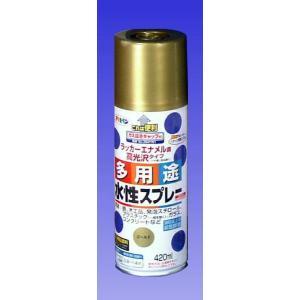 アサヒペン 水溶性多役立つこと吹きつける420MLゴールド【入数:6】