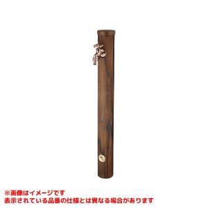 KAKUDAI カクダイ 立水栓柱書き割り(横水栓つき・焼杉)【624-703】