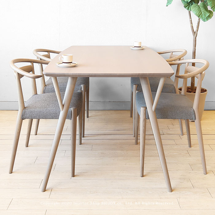 【北欧インテリアにぴったり】日進木工/Forms・k2type/ダイニングテーブル ※チェア別売り｜座家具