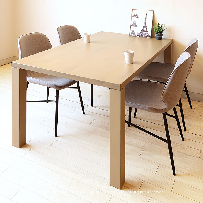 ダイニングセット ダイニング5点セット ダイニングテーブル 4人掛けテーブル 食卓テーブル 幅135cm 幅150cm グレージュ アッシュ材 シンプルデザイン ファブリックチェア ライトグレー｜座家具 80,570円