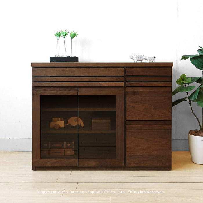 リビングボード　チェスト　ウォールナット 楽天市場】サイドボード キャビネット ロータイプ 北欧