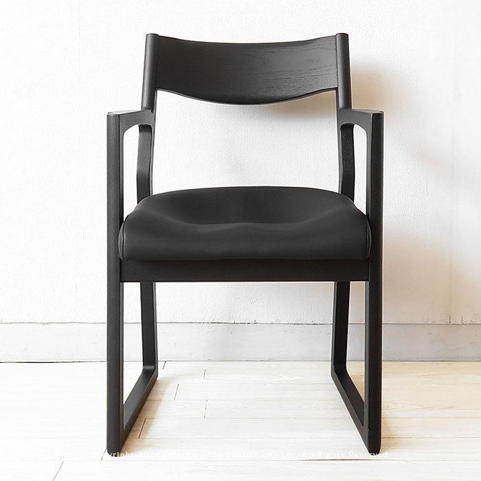 楽天市場】ダイニングチェア 椅子 ブラック色 肘付き アームチェア