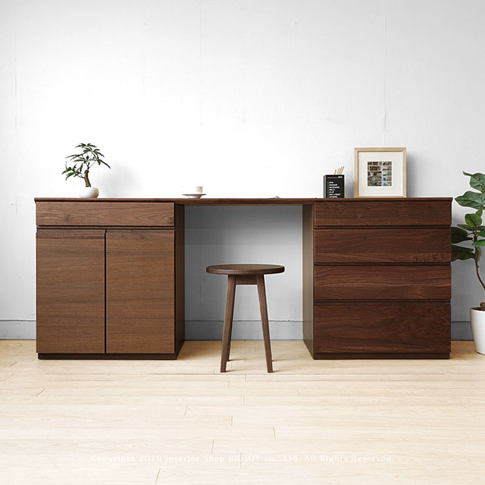 楽天市場】木製机 書斎机 パソコンデスク 引き出しと飾り棚を