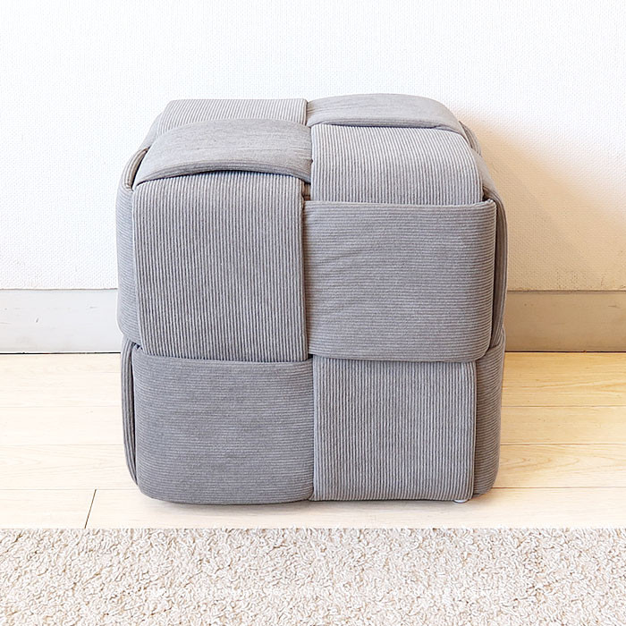 楽天市場】スツール オットマン リビングスツール 立体的な交差織り