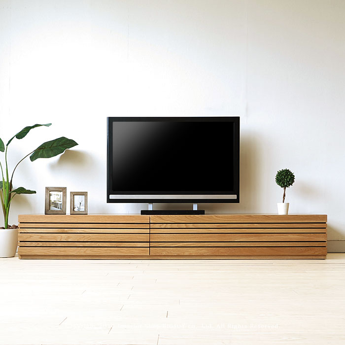 Width 120 Cm 150 180 210 240 5 Size White Oak Materials Solid Wood Wooden Tv Units Japanese Modern Taste A Snack Regato Tv210