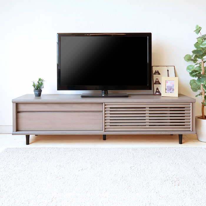 楽天市場】【W1210/オーク材】テレビ台 格子扉 引き戸 スライド扉の