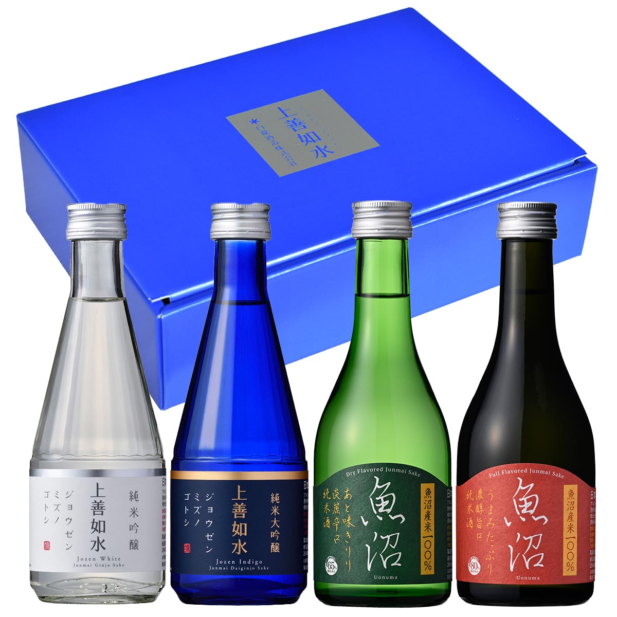 白瀧酒造 上善如水×魚沼 飲み比べセット 300ml ×4本入り 父の日 日本酒 ギフト 純米吟醸 純米大吟醸 酒 利き酒 セット 飲み比べ ミニ 美味しいお酒 日本酒飲み比べセット ミニボトル お酒好き プレゼント 女性 男性 地酒 新潟 日本酒セット 小瓶 美味しい 贈答品 お酒通販