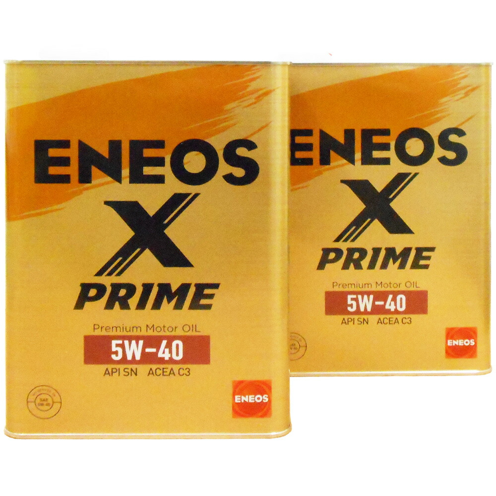 楽天市場 楽天ｶｰﾄﾞ Wｴﾝﾄﾘｰ最大8倍 2缶セット Eneos X Prime エックスプライム エンジンオイル エネオス 5w 40 Sn C3 100 化学合成油 4l 2缶 フィルター ワイパー ジェイピット