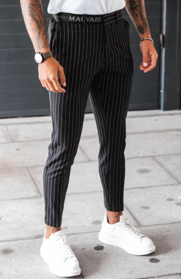 無料長期保証 楽天市場 Mauvais モーヴェ パンツ メンズ ロングパンツ 黒くろ ブラック ピンストライプ トラウサーズ長ズボン ストライプ ボトムス ロング丈 柄パンツスキニーパンツ かっこいい おしゃれ メンズファッションハーフベルト ピンストライプトラウザーズ
