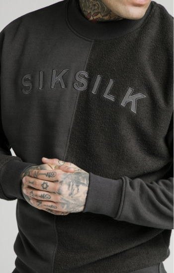 安いそれに目立つ Siksilk シックシルク トレーナー メンズ トップスグレー スウェット 裏起毛 長袖 プルオーバー 無地ジャージ ジムウエア スポーツウエア トレーニングウエア筋トレ フィットネスウエア おしゃれ かっこいいハーフ ハーフ クルースウェット 新品本物