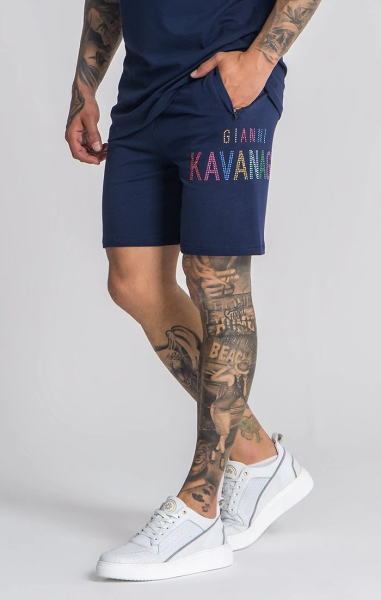 Gianni Kavanagh ジャンニカヴァナ ハーフパンツ メンズ 短パン ネイビー 紺 ショーツ ショートパンツ ジャージ ハーフ丈 ジムパンツ ジムウエア ジムショーツ ハーパン トレーニングパンツ スウェット スポーツウエア トレーニングウエアフォーメンテラショーツ｜ＪＰＬＡＭＰ